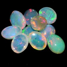 Natural Ethiopian opal 8x6mm oval cabochon